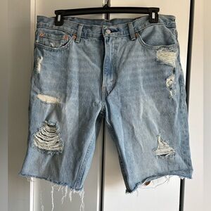 Levi Men’s Distressed Denim Shorts